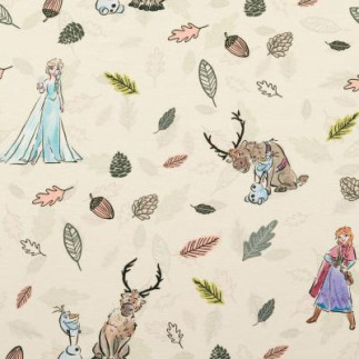 jersey - La Reine des Neiges Anna, Sven & Olaf écru