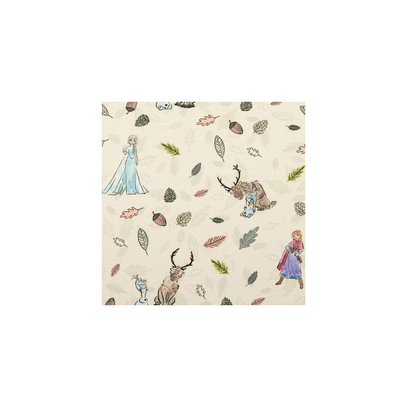 jersey - La Reine des Neiges Anna, Sven & Olaf écru