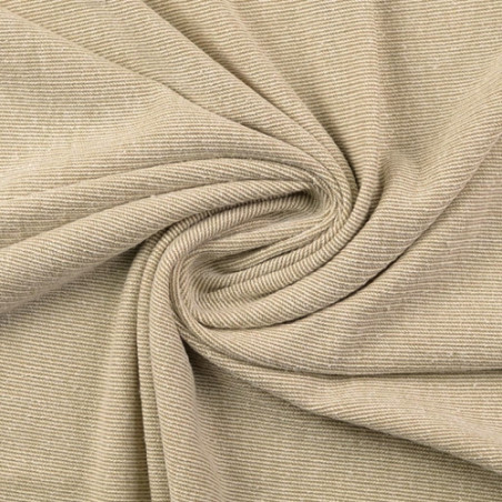 Tricot de coton French Terry - beige