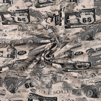sweatshirt - Retro Route 66 sand