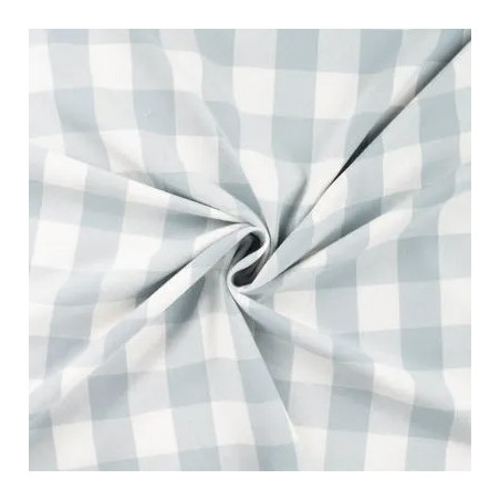 Flanell - Check menthe / blanc