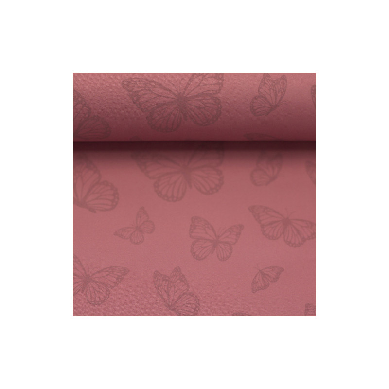 softshell réfléchissante - Papillons Sakura vieux rose