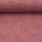 softshell réfléchissante - Papillons Sakura vieux rose