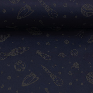 softshell réfléchissante - Sakura Space bleu foncé
