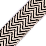 Sangle en coton 38 mm - Chevron naturel/noir