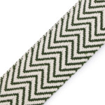 Sangle en coton 38 mm - Chevron naturel/vert