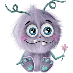 Iron-on transfers - Mrs Mint Design - Monster purple