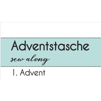 Adventstasche - 5 - Raute beige / natur