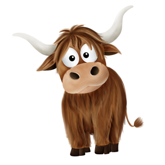 Iron-on transfers - Mrs Mint Design - Highland cattle