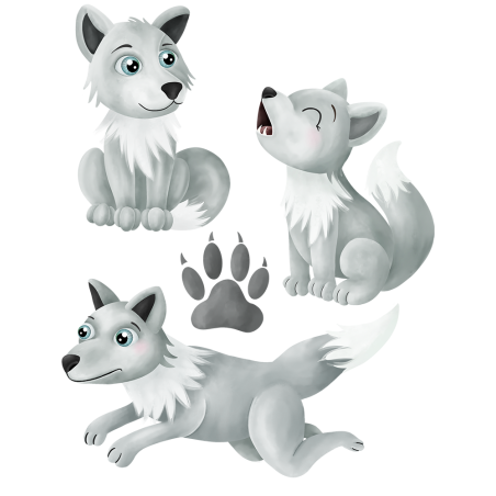 Iron-on transfers - Mrs Mint Design - Wolves