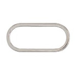 Oval ring flat 30mm silver