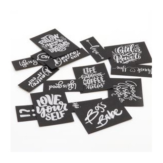 SnapPap Label Lettering - schwarz / silber