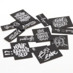 SnapPap Label Lettering - Handmade schwarz / silber