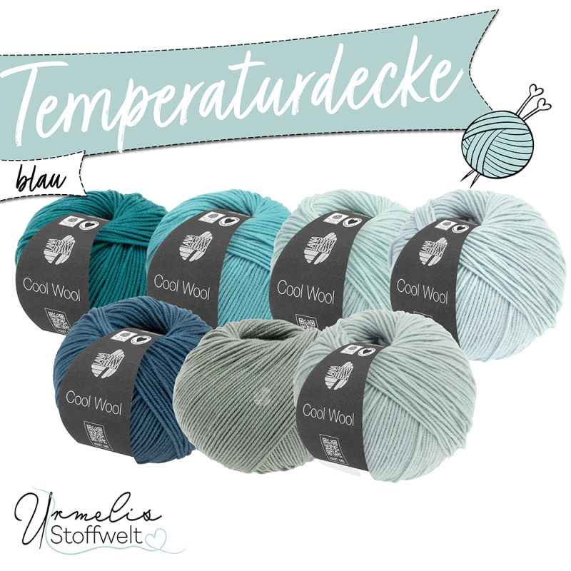 Starterset Temperaturdecke - Cool Wool blau