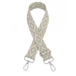 Finished bag strap - diamond mint / beige