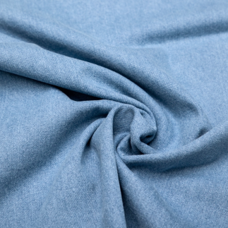 denim délavé en coton - bleu clair