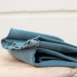 denim délavé en coton - bleu sahara
