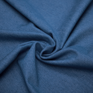 denim délavé en coton - bleu foncé