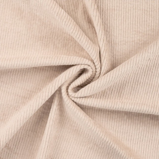 velours côtelé extensible - sable uni