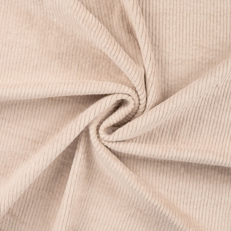 velours côtelé extensible - sable uni