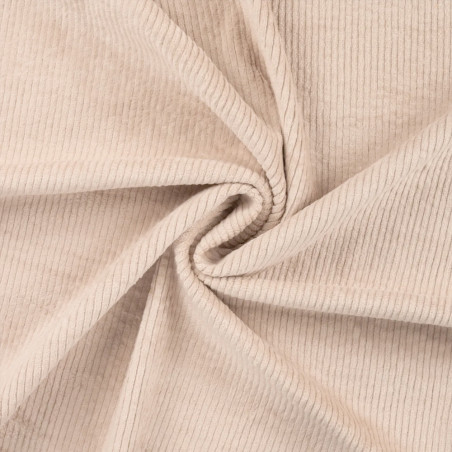 velours côtelé extensible - sable uni