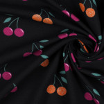 Jersey - Glitter Cherries black Jersey - Glitter Cherries black