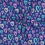 Jersey - Glitter Heartshapes cobalt