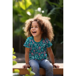 jersey - Coeurs pailletés cobalt