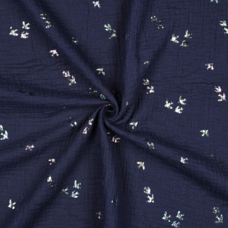 Musselin - Oiseaux en aluminium bleu marine