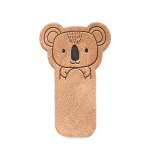 Artificial leather label - foldable koala brown