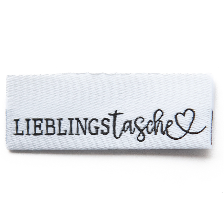 Woven Label - Lieblingstasche weiss