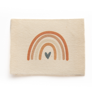 Cotton label - Rainbow ecru