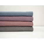 Tricot de coton - Lia bleu fumée