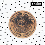 XXL Kunstlederlabel - Cool Pirate "iron-on"