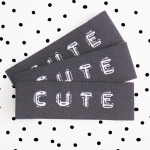 Woven Label - Cute black - 1 pc.