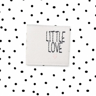 Étiquette tissée - Little Love blanc