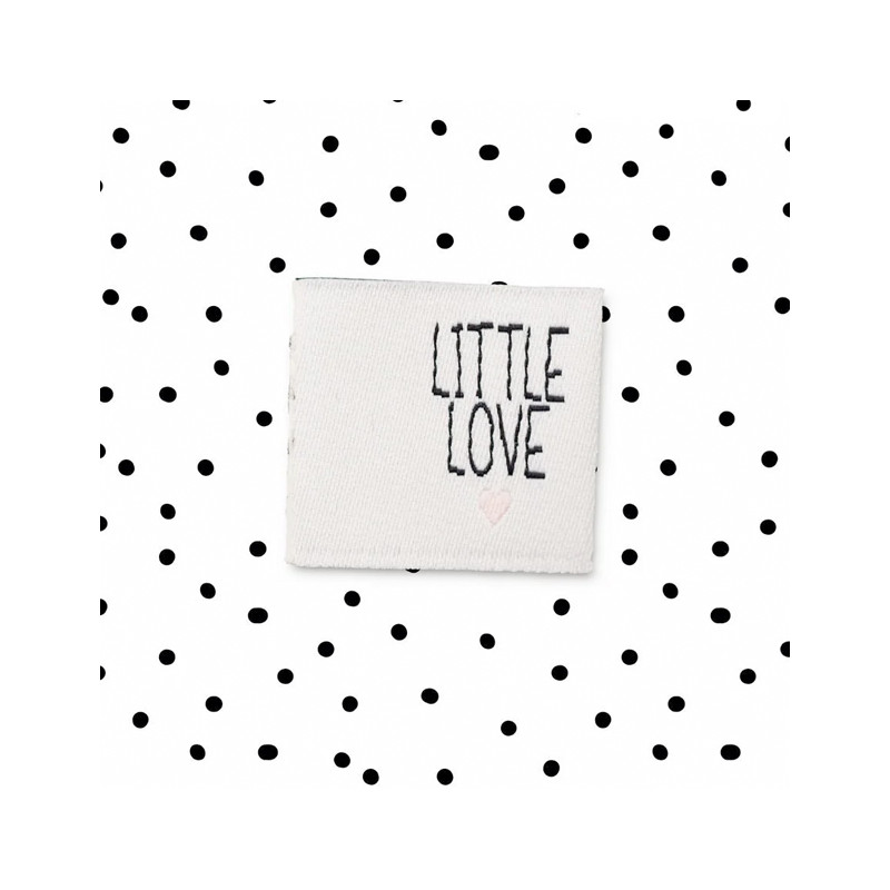 Woven Label - Little Love weiss