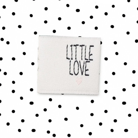 Étiquette tissée - Little Love blanc