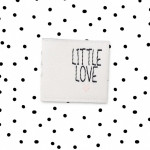 Woven Label - Little Love weiss