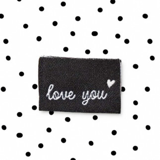 Woven label - Love you black