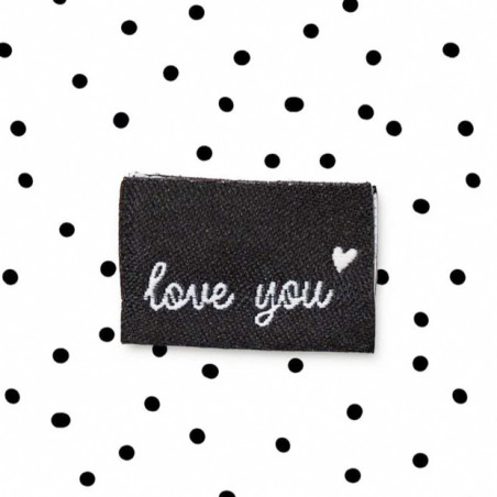 Woven label - Love you black