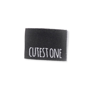 Woven label - cutest one black