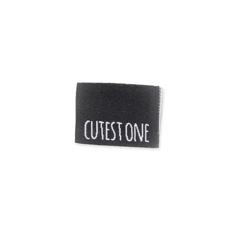 Woven label - cutest one black