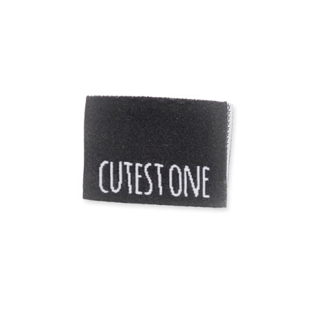 Woven label - cutest one black