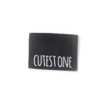 Woven label - cutest one black