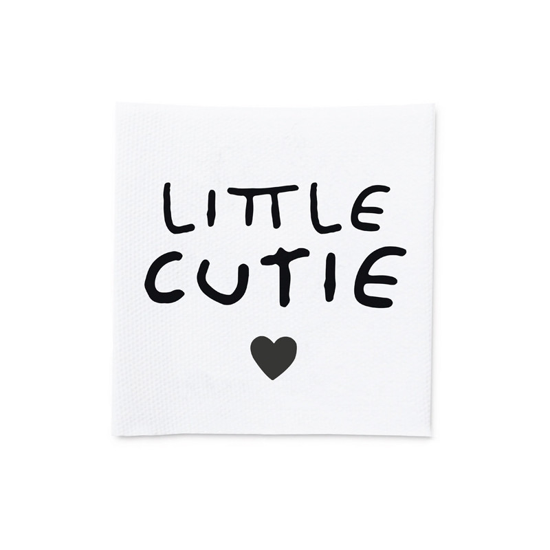 Étiquette tissée - Little Cutie blanc
