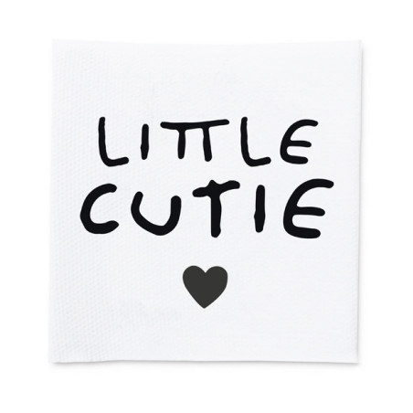 Woven Label - Little Cutie white