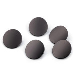 Bouton en métal avec œillet, 19,8 mm, noir mat