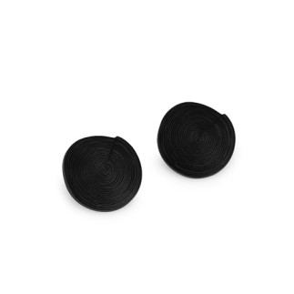 Design button with surface structure, 25mm, black