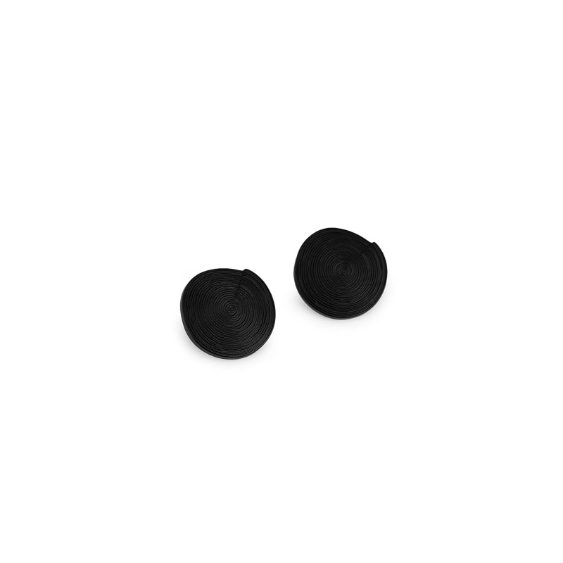Design button metal spiral 25mm, black